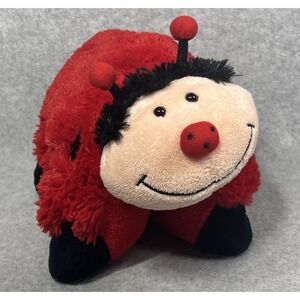 Original Pillow Pets Ladybug Plush Folding Pillow Stuffed Pee Wee Red Black 2010